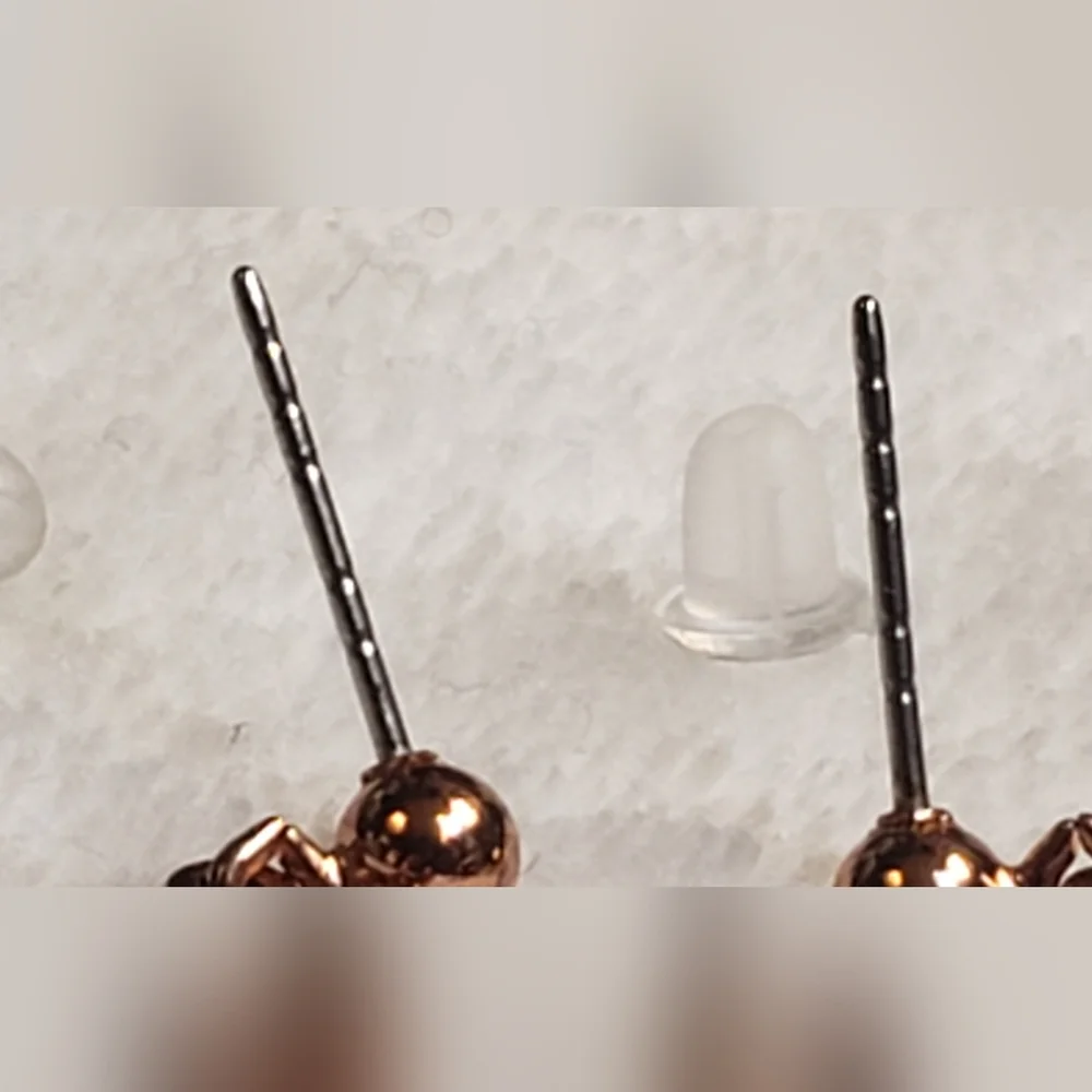 WM WHEELER CO. copper Navajo Hopi kachina warrior hoop dancer doll earrings - Picture 5 of 6